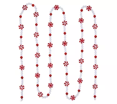 Northlight 9' Peppermint Candy Beaded GarlandUnlit