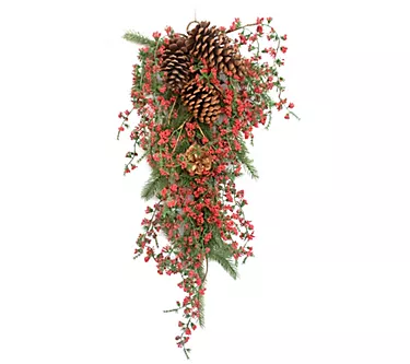 Brite Star 24" Pine Drop with Berry and Pinecone Accents 1 369795-brite-star-24-pine-drop-with-berry-and-pinecone-accents-1.webp