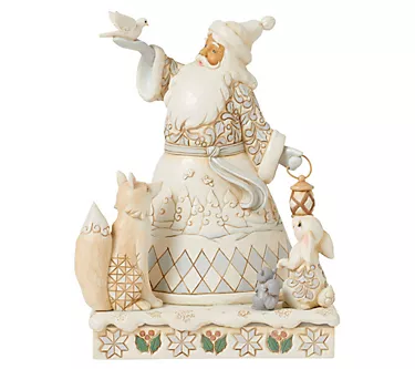 Jim Shore Woodland Santa Holding Dove Figurine