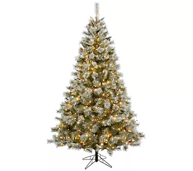 Fraser Hill Farm 6.5' Prelit Homestead Pine Fro sted Tree