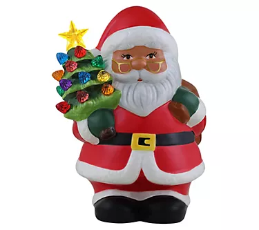 Mr. Christmas 9 in. Nostalgic Ceramic Figure -Black Santa