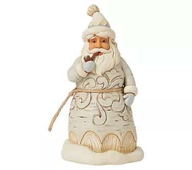 Jim Shore Woodland Carved Santa Pipe Figurine