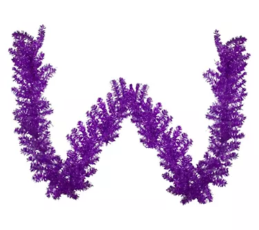 Northlight 9'x12" Metallic Purple Tinsel Faux Garland