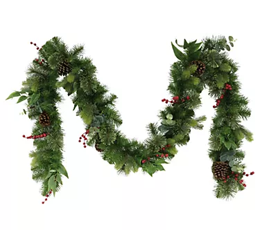 Puleo 9' x 10" Decorated Christmas Garland with180 Tips 1 369865-puleo-9-x-10-decorated-christmas-garland-with180-tips-1.webp