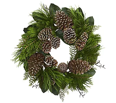 369901-28-pinecone-and-pine-wreath-by-nearly-natural-1.webp