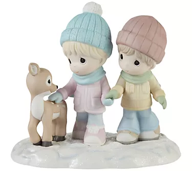 Precious Moments A Winter Walk Is Warmer With You Figurine