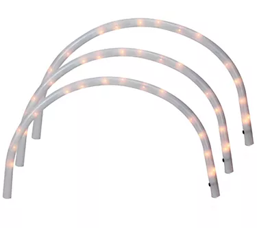 Northlight Lighted Christmas Arch Pathway Markers  Set of 3