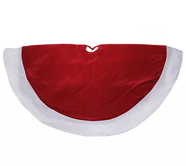 Northlight 60" Red and White Solid Round Christmas Tree Skirt 1 369997-northlight-60-red-and-white-solid-round-christmas-tree-skirt-1.webp