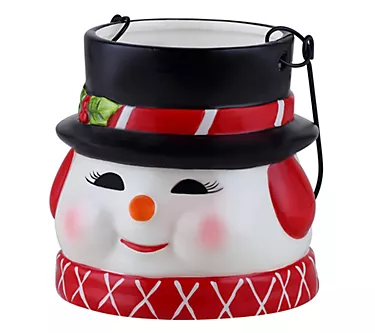 Mr. Christmas 5" Nostalgic Ceramic Container - Snowman