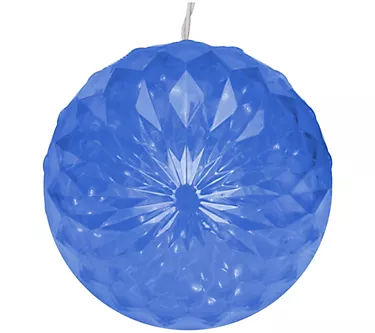 Northlight Blue LED Hanging Crystal Sphere BallDecor - 6"Diam