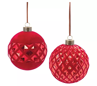 Melrose Harlequin Glass Ball Ornament (Set of 12)