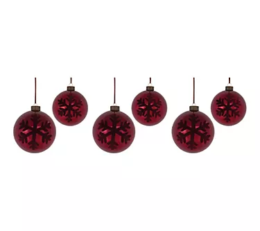 Melrose Snowflake Ball Ornament (Set of 6)