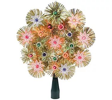 Northlight Retro Tinsel Snowflake Christmas Tree Topper