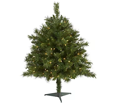 Nearly Natural 3-ft Wyoming Mixed Pine Lit Christmas Tree