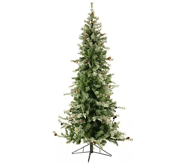 Fraser Hill Farm 6.5' Buffalo Fir LED Slim Christmas Tree