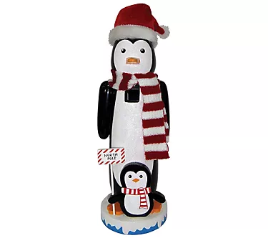 14" North Pole Penguin Nutcracker by Santa's Workshop