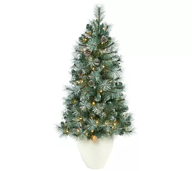 Nearly Natural 50" British Columbia Pine Lit Christmas Tree