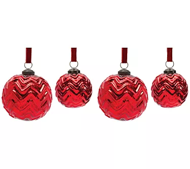 Melrose Ball Ornament Mercury Glass (Set of 4)