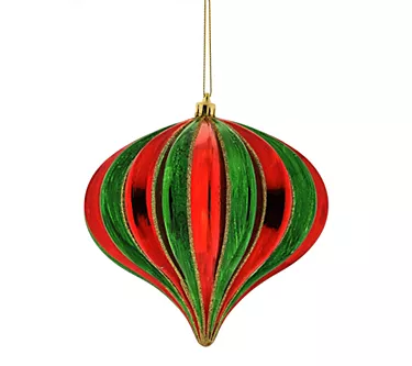 5.5"  Kismet Stripe Ornament Box of 2 By Valerie