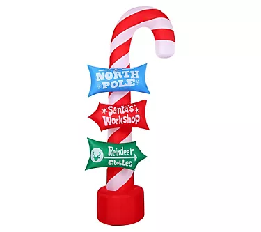 Fraser Hill Farm 8-Ft. Tall Prelit DirectionalSign Inflatable