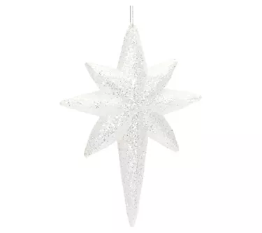 Melrose Clear Acrylic Star Drop Ornament (Set of 12)