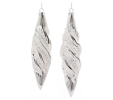 Melrose Beaded Glass Swirl Ornament (Set of 6)