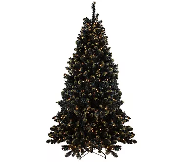 Northlight 7.5' Crystal Pine w/ Gold Glitter Tree Clear Lights