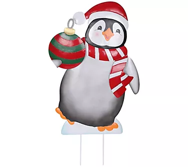 Haute Decor Oversized 24" Metal Penguin Yard Decoration
