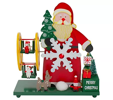 Northlight 9.5" Red & Green Santa Claus MusicalDecor