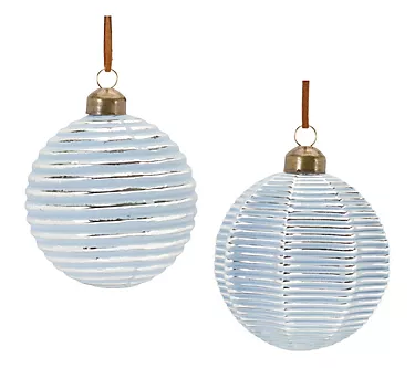 Melrose Glass Ribbed Ornament (Set of 12)