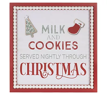 Melrose Milk and Cookies Wall Sign 15"SQ