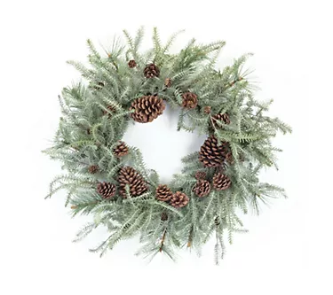 Melrose Mixed Pine Wreath w/Pinecone Accents 29 5"D 1 370914-melrose-mixed-pine-wreath-w-pinecone-accents-29-5-d-1.webp