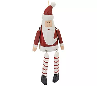 Melrose Dangle Santa Ornament (Set of 6)