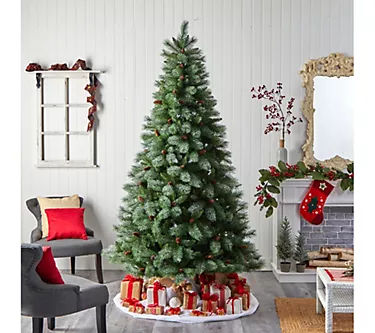 Nearly Natural 8' Snowed French Alps Mountain Pine Tree