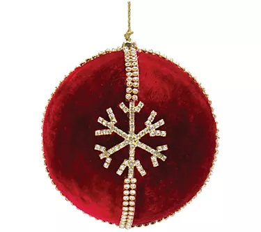 Melrose Jeweled Snowflake Ball Ornament (Set of 4)