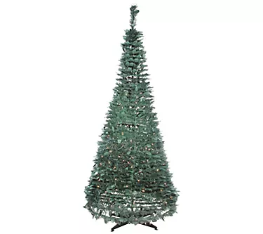 371097-northlight-6-slim-grn-holly-leaf-popup-faux-tree-clear-lights-1.webp