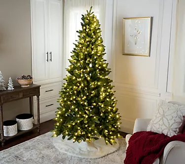 Bethlehem Lights 8.5' Half Tree with 3-in-1 LEDs