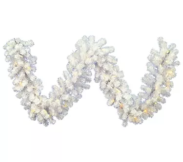 9' x 12" Crystal White Garland by Vickerman 1 371140-9-x-12-crystal-white-garland-by-vickerman-1.webp