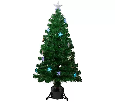 Northlight 4' Potted Pine Star Xmas Tree Multicolor Lights