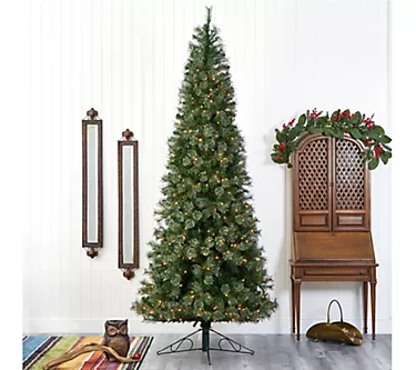 371149-nearly-natural-10-slim-artificial-christmas-tree-with-lights-1.webp