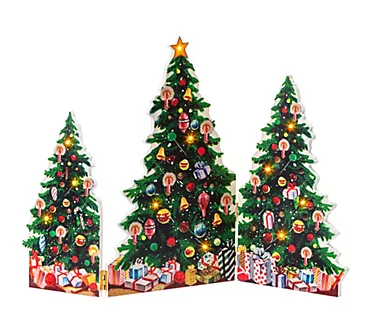 Mr. Christmas 15" Illuminated Folding Scene - Christmas Trees