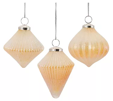 Melrose Ribbed Glass Ornament (Set of 6)