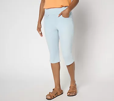 Belle by Kim Gravel Petite TripleLuxe Denim Confetti Pedal Pusher