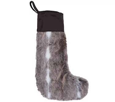 8" x 19" Snow Mink Collection Stocking by Vickerman