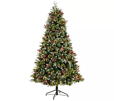 Nearly Natural 7.5-ft Snow Tipped Aspen Spruce Christmas Tree