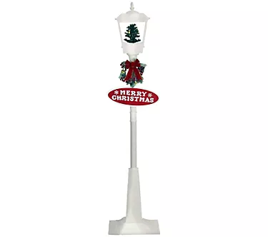 Christmas Time 71-In. Musical Snowy Street Lamp