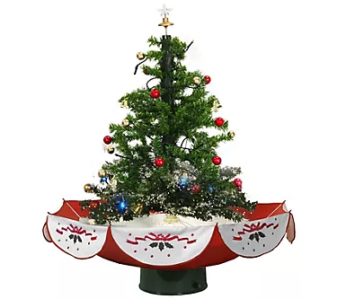 CT 29"H Snowy Green Pine Tree with Star Topper
