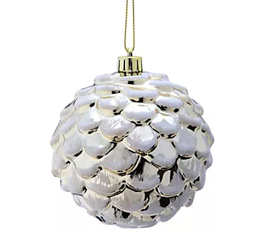 100mm Shiny Globe Cone Ornament Box of 4 By Valerie