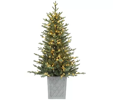 Haute Decor 4.5' Pre-Lit Barcelona Blue Tree
