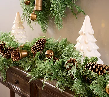 Home Reflections 6' Faux Cedar Garland with Bells
